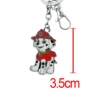 Animation xung quanh con chó sủa đội tuần tra đồ trang trí liên kết kim loại keychain phim hoạt hình phim hoạt hình cạnh ngoại vi đồ trang sức vòng cổ hình dán sticker dễ thương