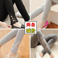 Quần legging nữ mùa hè 2019 mới mùa xuân và mùa thu mỏng phần mùa xuân và mùa hè người mẫu mặc mùa hè quần chín điểm mùa xuân hè - Phụ nữ mang thai quần / quần bụng quần áo cho bà bầu đẹp