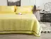 Mẫu phòng gạc cotton mùa hè mát mẻ là màu vàng sáng thuần khiết chăn bông tăng 2,3 trải giường ba mảnh - Trải giường Trải giường