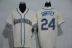 MLB đội thủy thủ đồng phục bóng chày lần thứ 24 GRIFFEY trắng xám xanh Mariners áo ngắn tay áo thi đấu - Thể thao sau quần áo thể thao mùa đông Thể thao sau