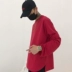 Hàn Quốc phòng thu Hàn Quốc với hem chia ngã ba màu dài tay áo thun áo len mỏng 18ss người đàn ông và phụ nữ mô hình