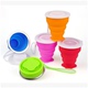 Du lịch ngoài trời Cup gấp cốc sáng tạo Silicone Kính thiên văn Cup thể thao ngoài trời Chai gấp di động Cup Cup miệng bình đựng nước giữ nhiệt Tách