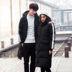 Cotton nam dài mùa đông bông áo khoác sinh viên kích thước lớn trên đầu gối Hàn Quốc những người yêu thích bánh mì vài áo khoác trùm đầu của phụ nữ áo khoác Trang phục Couple
