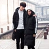 Cotton nam dài mùa đông bông áo khoác sinh viên kích thước lớn trên đầu gối Hàn Quốc những người yêu thích bánh mì vài áo khoác trùm đầu của phụ nữ áo khoác áo bò nam Trang phục Couple