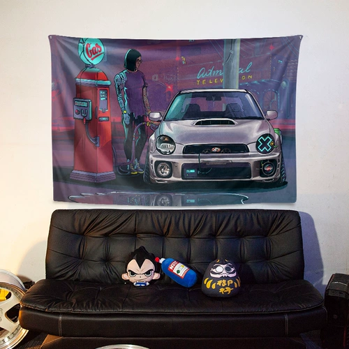 Подвесная ткань гобелен JDM Impreza Lion Modication Store Store Dormitory Gaming спальня Реконструкция ткани для кровать настенную ткань стен