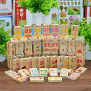 100 ký tự Trung Quốc Domino trẻ em của đồ chơi giáo dục 1-3-4-5-6 tuổi nhận thức học tập khối xây dựng đồ chơi
