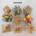 Trẻ em dành cho người lớn học sinh tiểu học sáu lỗ Ming ổ khóa trí tuệ đồ chơi bằng gỗ cổ điển Lu Ban khóa hộp set