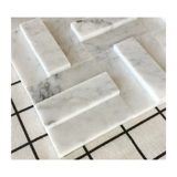 Белая мраморная мозаика на стену, 3D, ископаемые