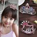 Trẻ em Hàn Quốc phụ kiện tóc đầu đồ trang sức cô gái dễ thương vương miện công chúa cô bé rhinestone vương miện kẹp tóc bé chải tóc Phụ kiện tóc