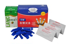 Глюкозы в крови тест-полоски 三诺安稳血糖试纸50片瓶装独立装家用三诺测试仪试纸条血糖监测用