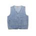 Mz Trung Quốc phong cách high street light wash wash in denim vest nam lỏng kiểu retro card không tay áo ngắn - Dệt kim Vest áo vest nam đẹp Dệt kim Vest