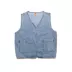 Mz Trung Quốc phong cách high street light wash wash in denim vest nam lỏng kiểu retro card không tay áo ngắn - Dệt kim Vest áo len thu đông Dệt kim Vest