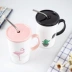 Flamingo với rơm cốc cà phê xương rồng cốc gốm cốc ăn sáng người lớn Hàn Quốc phiên bản của cốc nước ngọt nhỏ