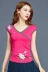 Phong cách retro mới của Trung Quốc Phong cách quốc gia phụ nữ mùa hè áo sơ mi thêu mỏng thêu áo thun ngắn tay cotton nữ kích thước lớn - Áo phông áo phông nữ rộng Áo phông