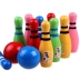 2-3-4-8 tuổi trẻ em của bowling đồ chơi thiết lập màu xanh lá cây bằng gỗ lớn bé trò chơi cha mẹ và con hoạt động quà tặng Quả bóng bowling