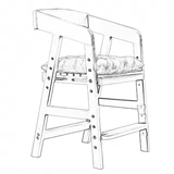 家嘉乐 Детское учебное кресло Студенческие стулья могут поднять стулья, туалет, переходное кресло, домашнее ортодонтическое кресло для обеденного стула