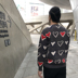 Ma Kết nam thu đông và áo len tình yêu nam lỏng lẻo Hàn Quốc chic lười biếng áo len dài tay áo thủy triều - Áo len