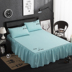 giường Net bông đỏ một mảnh giường váy bedspread Simmons bảo vệ tay áo bông đặt đơn đôi 1.5m1.8m mới - Váy Petti ga giường có viền Váy Petti