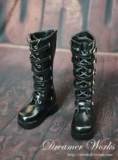 BJD/SD 3 -point 4 -point Doll Shoes Multi -Det Punk Boot 1/4,1/3