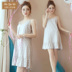 Hàn quốc phiên bản của dây đeo nightdress nữ mùa hè cotton phần mỏng V-Cổ sexy đồ ngủ dễ thương ngọt ngào cô gái dây đeo ăn mặc Đêm đầm