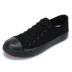 Đôi giày vải đen nữ thấp giúp giày nam Giày công sở màu đen nguyên chất Giày đế bằng Hàn Quốc giày thể thao trắng Plimsolls