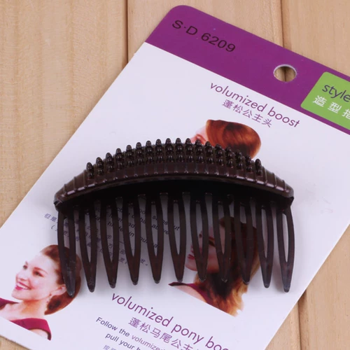 Детский хвостик для принцессы, пластиковая заколка для волос, челка, придает объем, простой и элегантный дизайн