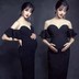 Phụ nữ mang thai mới ảnh Hàn Quốc studio thai sản dress 2018 phụ nữ mang thai ảnh ăn mặc ảnh phụ nữ mang thai nhiếp ảnh quần áo Áo thai sản