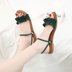 Ngọt ngào thời trang Hàn Quốc văn học lá sen ren dép nữ mùa hè mới đáy phẳng đôi dép sử dụng dép và dép Sandal