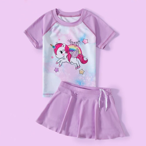 Детский раздельный купальник для принцессы, милая юбка