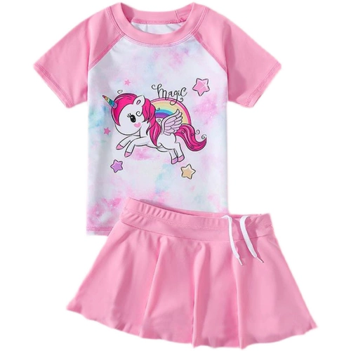 Детский раздельный купальник для принцессы, милая юбка