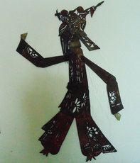 Театр теней 传统民俗民间艺术文化 影视道具 怀旧早期驴皮影戏古典人物玩偶