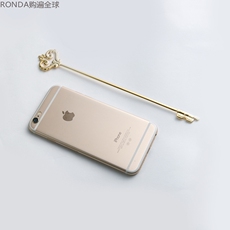 Мешалка 日本原装进口elfin手工不锈钢镀金创意咖啡具搅拌棒 钻石皇冠造型