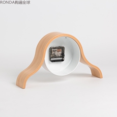 Настольные часы 英国进口thelermont hupton创意简约欧式榉木铝床头桌面台钟时钟