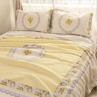Chất liệu cotton cao cấp được thêu cao cấp được giặt bằng vải trải giường ba mảnh mùa xuân và mùa thu là đa chức năng ga trải giường mát