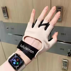 Перчатки для йоги lululemon uplift女士防滑透气运动瑜伽训练撸铁健身骑行半指手套
