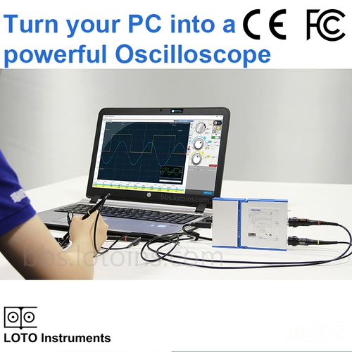 Виртуальный осциллограф USB ПК осциллограф OSC802 80M Specting 25M Двойной пропускной способности