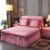 Châu Âu- phong cách rửa bông bông giường váy ren dày giường bao gồm duy nhất mảnh trượt 1.8m2m giường bông váy giường bìa Váy Petti