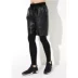 Mùa xuân và mùa hè đặc biệt quần da nam phần mỏng pu leather shorts Hàn Quốc phiên bản của triều đàn hồi eo năm điểm quần da lỏng hip hop avant-garde Quần da