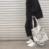 Túi vải messenger nữ sinh viên phiên bản Hàn Quốc Harajuku ulzzang văn học hoang dã siêu lửa vai vải túi - Túi xách nữ