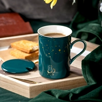 Звездная керамическая чашка Cramic Cup, приносящая ложку Mark Cup Cup Creative Personal Trend Trend Cup Home Milk Breakfak Coffee Cup Cup Cup