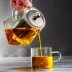 Ấm trà thủy tinh chịu nhiệt bằng thép không gỉ lọc trong suốt nhỏ vuông trà ấm bộ trà kung fu dày bình trà inox Trà sứ
