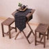 Bàn ăn gỗ retro đơn giản kết hợp bàn ăn gấp bàn ăn bàn cũ thanh bàn bàn nhỏ giản dị - Bàn Bàn