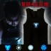 Sáng Iron Man Vest Cotton Nữ Boy Slim Thể hình Cơ bắp Chó Áo thun Không tay phức tạp 4 Quần áo lò phản ứng - Áo vest cotton
