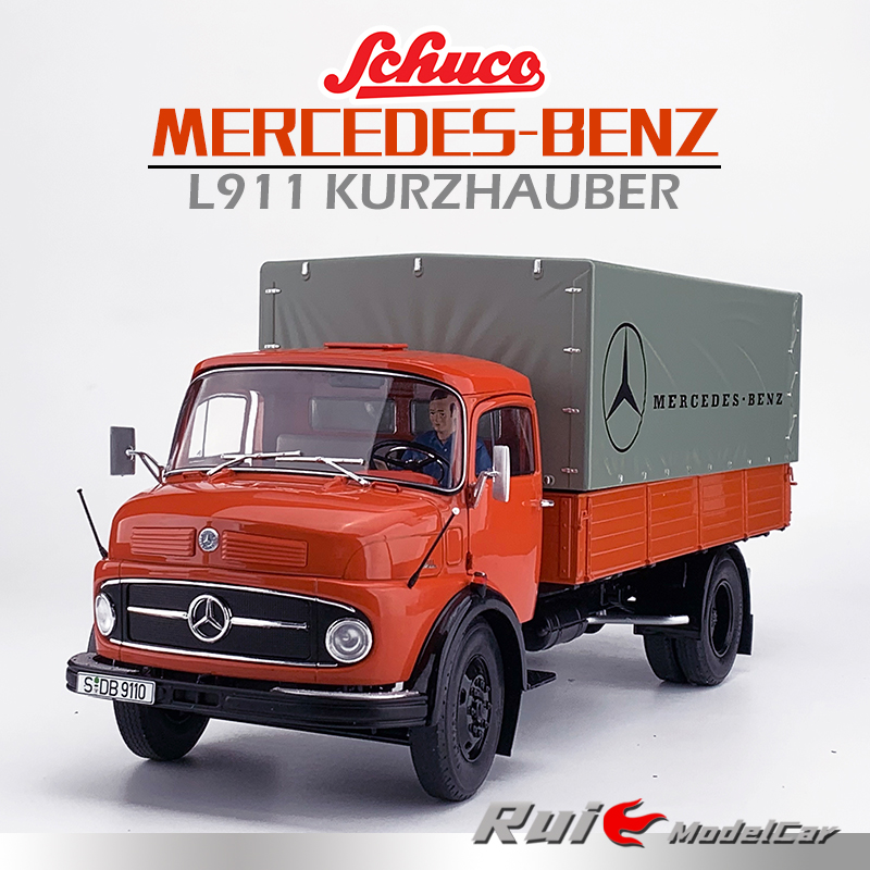 Schuco 1:18 Mercedes-Benz L911 Kurzhauber Flatbed Truck