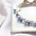 5548 Thanh Đảo Eraser Trang sức Nghệ thuật Nhật Bản Ngọt ngào Ngọt ngào Cô gái tươi mát Star Blue Pearl Bracelet thạch anh tóc vàng Vòng đeo tay Clasp