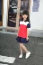 2018 Minzhou Tong hè mới mẫu giáo quần áo màu đỏ phong cách thể thao phục vụ lớp học - Đồng phục trường học / tùy chỉnh thực hiện