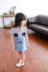 2017 mùa xuân cô gái bông Hàn Quốc phiên bản của con chuột nhỏ sọc ngắn T-Shirt ăn mặc trẻ em của váy thủy triều Váy