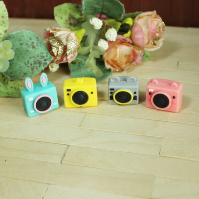 taobao agent Cute animal -shaped camera Mouse Rabbit Gray Blue and Green 12 points BJD baby mini plastic OB11 prop