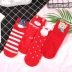 Tết Trung Quốc Vớ đỏ Nữ Mùa đông Đại học Hàn Quốc Phong cách Hoạt hình dễ thương Giáng sinh Stockings Năm mới Stomp Little Man Vớ - Vớ sợi tre Vớ sợi tre