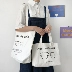 Tang đường túi / túi vải Nhật Bản hoạt hình dính hình học sinh dễ thương vai túi vải mua sắm túi sinh viên nữ - Túi xách nữ